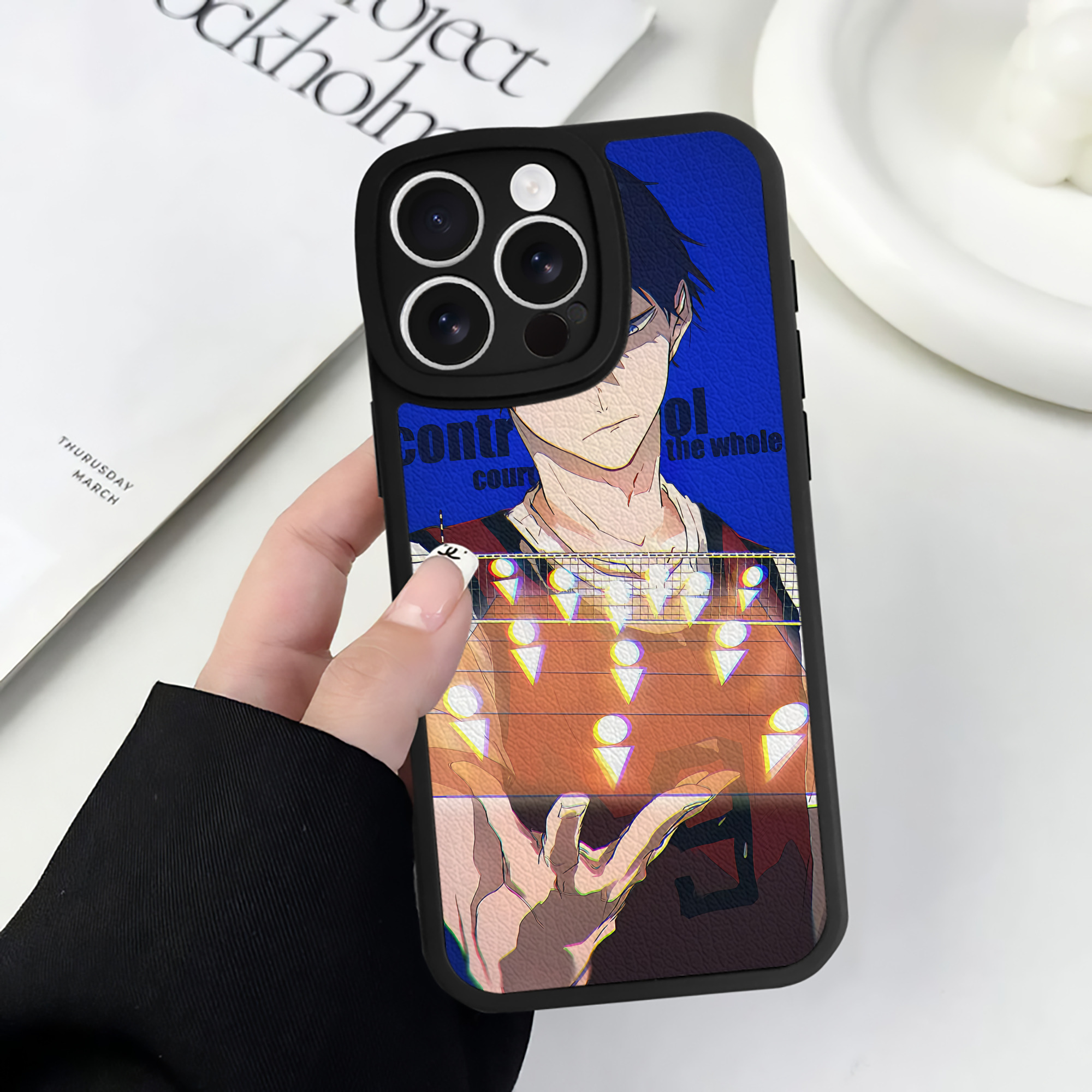 （画像用） ハイキュー!! Haikyu!! 【iPhone 16シリーズ対応】シリコンスマホケース（レザー調） 材質：シリコン